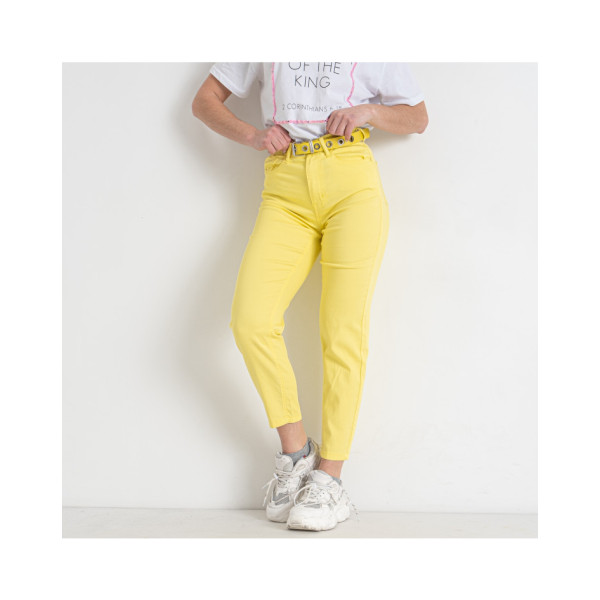 0663-5 жовтий жіночий мом (VANVER, стрейчевий, 6 од. розміри норма: 25. 26. 27. 28. 29. 30)