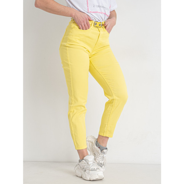 0663-5 жовтий жіночий мом (VANVER, стрейчевий, 6 од. розміри норма: 25. 26. 27. 28. 29. 30)