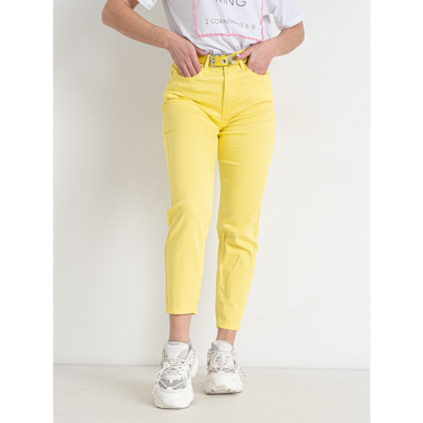 0663-5 жовтий жіночий мом (VANVER, стрейчевий, 6 од. розміри норма: 25. 26. 27. 28. 29. 30)