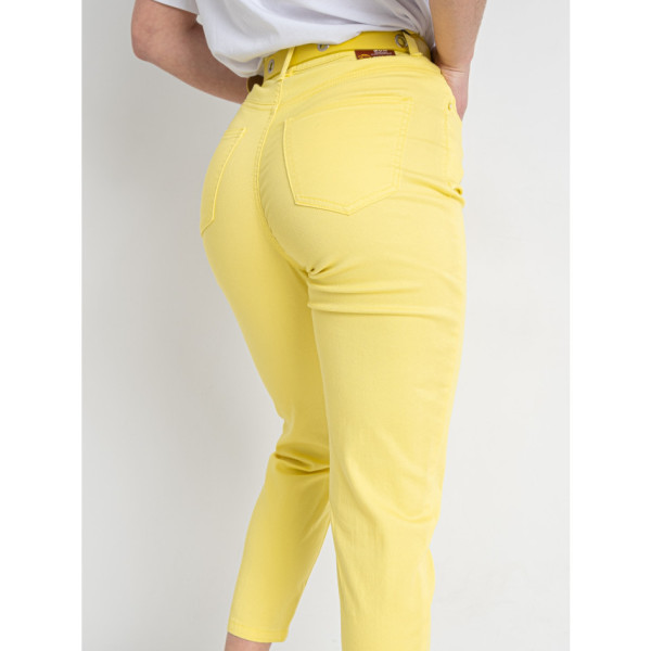 0663-5 жовтий жіночий мом (VANVER, стрейчевий, 6 од. розміри норма: 25. 26. 27. 28. 29. 30)