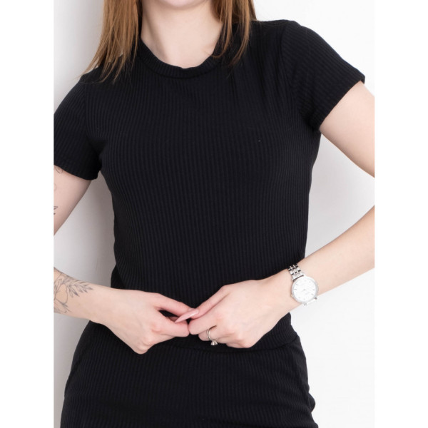 0572-1 ЧОРНИЙ костюм-двійка жіночий трикотажний (3 од. розміри: 42.44.46)