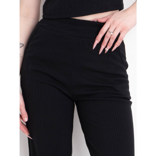 0572-1 ЧОРНИЙ костюм-двійка жіночий трикотажний (3 од. розміри: 42.44.46)