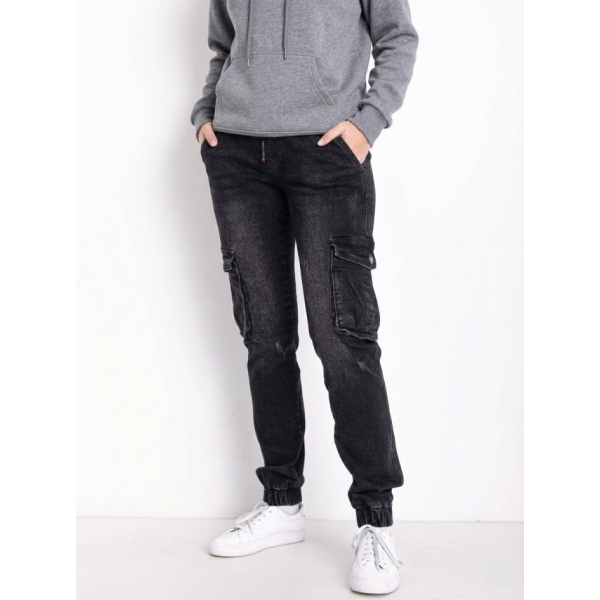 0438 темно-сірі жіночі джинси (VINGVGS. стейч, на манжеті, 8 од., розміри батал: 29, 30, 31, 32, 33, 34, 36, 38)