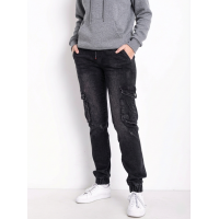 0438 темно-сірі жіночі джинси (VINGVGS. стейч, на манжеті, 8 од., розміри батал: 29, 30, 31, 32, 33, 34, 36, 38)