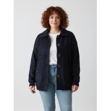 0265-13 темно-фіолетовий жіночий кардиган (вовна альпаки, на ґудзиках, 1 од. універсальний розмір батал: 56-60)