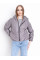 5010-41 сіра куртка-зефірка з капюшоном на синтепоні (2 од. розміри: 42/44.46/48)