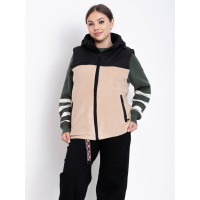 2305-3 бежева жіноча жилетка (синтепон, 5 од. розміри напівбатал: L. XL. 2XL. 3XL. 4XL)