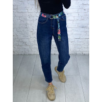 3312 # сині жіночі джинси MOM (KT.MOSS, стрейч-коттон, 6 од. розміри норма: 25. 26. 27. 28. 29. 30)