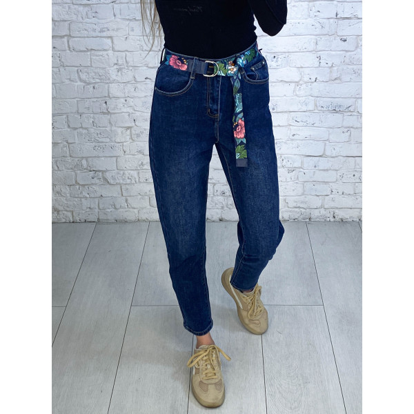 3312 # сині жіночі джинси MOM (KT.MOSS, стрейч-коттон, 6 од. розміри норма: 25. 26. 27. 28. 29. 30)