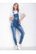 0904-3 синій жіночий джинсовий комбінезон (стрейчевий, 3 од. розміри норма: S. M. L)