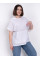 3565-10 біла жіноча футболка (льон, 4 од. розміри батал: 3XL. 4XL. 5XL. 6XL)