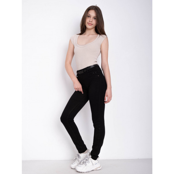 0088-1 чорні жіночі штани (CEMEILLA, 6 од. розміри підліток: 21-26)