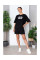 1591-1 чорний жіночий костюм двійка (футболка + шорти) (5'TH AVENUE, 3 од. розміри норма: 42. 44. 46)