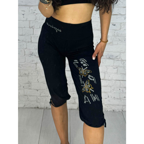 1489-1 чорні жіночі бриджі (добре тягнуться, 18 од. розміри норма: S. M. L., повторюються)