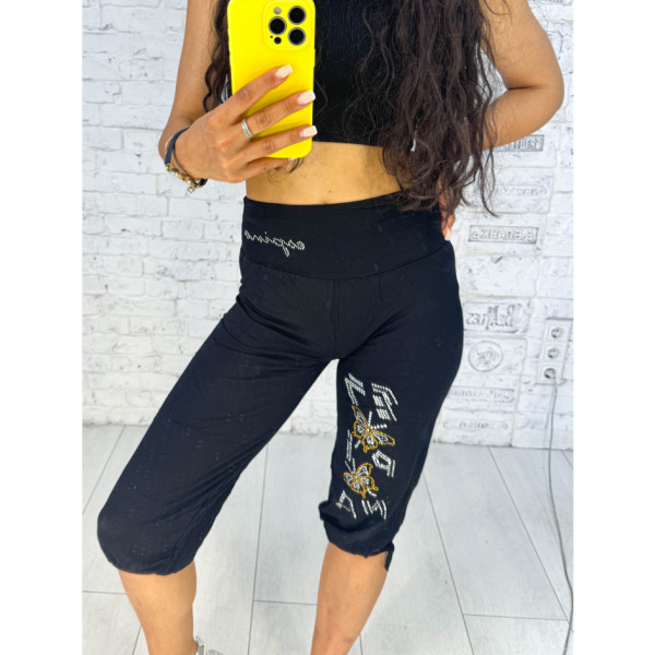 1489-1 чорні жіночі бриджі (добре тягнуться, 18 од. розміри норма: S. M. L., повторюються)