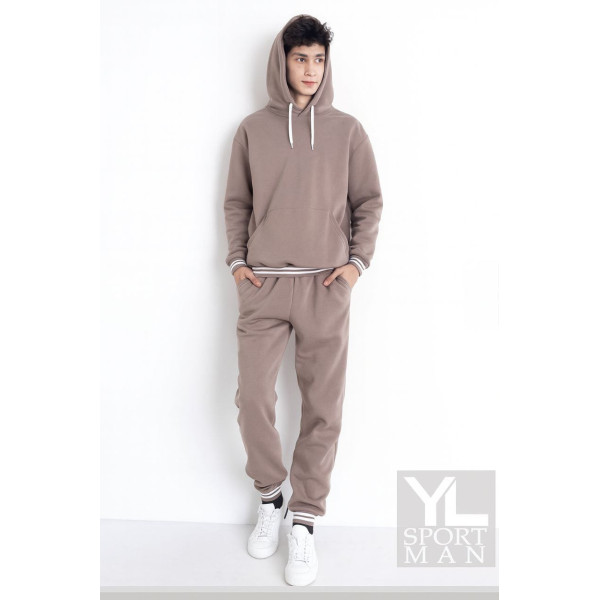 1002-133 мокко мужской спортивный костюм (YOLA, флис, 4 ед. размеры норма: M. L. XL. 2XL)