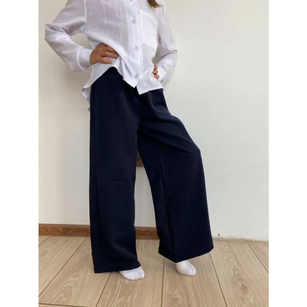 0129 * сині шкільні штани палаццо (тіар, 7 од. розміри: 116. 122. 128. 134. 140. 146. 152) видача наступного дня