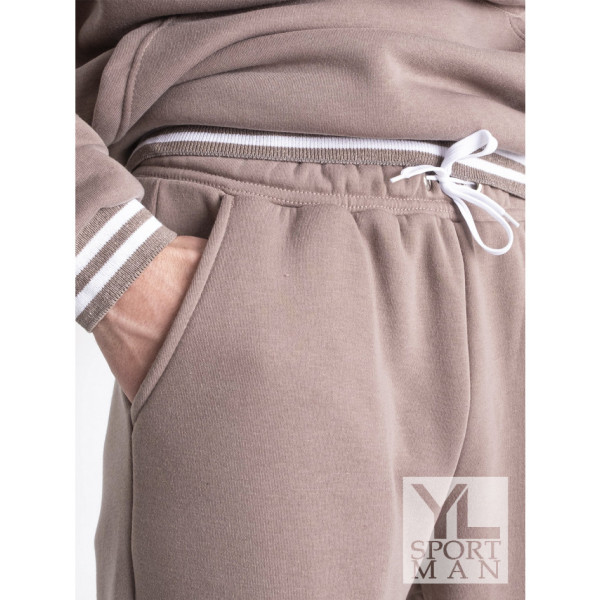 1002-133 мокко мужской спортивный костюм (YOLA, флис, 4 ед. размеры норма: M. L. XL. 2XL)