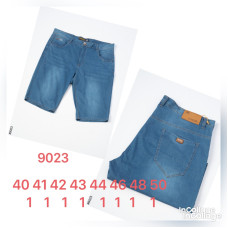 9023 сині чоловічі джинсові шорти (стрейч, 8 од. розміри батал: 40. 41. 42. 43. 44. 46. 48. 50) видача наступного дня