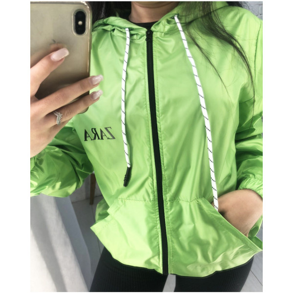 25056-73 Салатова Жіноча вітровка з капюшоном LIGHT (4 шт., розміри: 44-46/2.48-50/2)