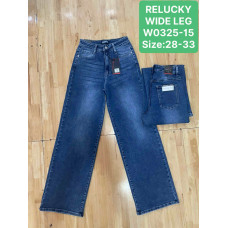 0325-15 # сині жіночі джинси (RELUCKY, стрейчові, 6 од. розміри напівбатал: 28. 29. 30. 31. 32. 33) видача наступного дня