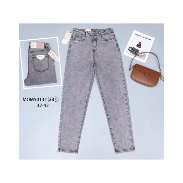 5013* сірі жіночі джинси мом (VINDASION, стрейчові, 6 од. розміри батал: 32. 34. 36. 38. 40. 42) видача наступного дня