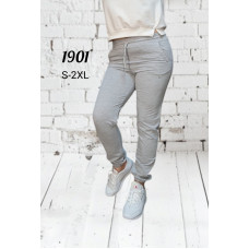 1901-62 * світло-сірі жіночі спортивні штани (турецька двонитка, 5 од. розміри норма: S. M. L. XL. 2XL) видача наступного дня