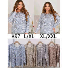 0097# мікс кольорів жіночий светр (10 од., розміри напівбатал: L/XL-XL/2XL) видача наступного дня