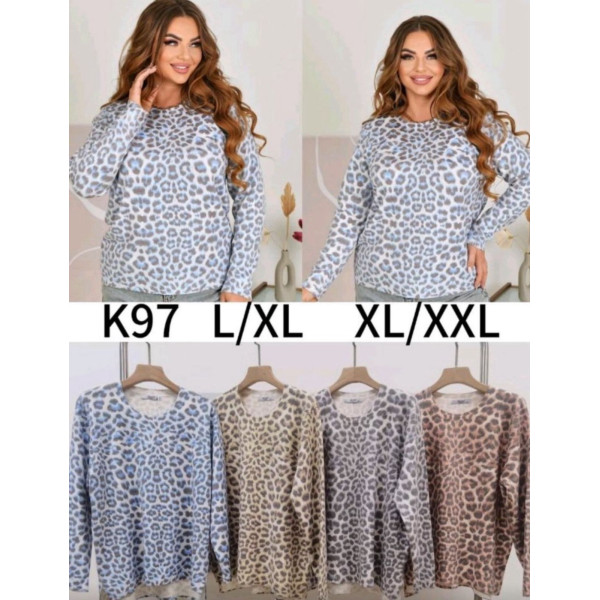 0097# микс цветов женский свитер (10 ед, размеры полубатал: L/XL-XL/2XL) выдача на следующий день