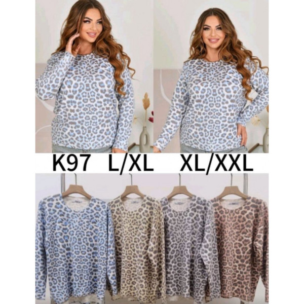 0097# микс цветов женский свитер (10 ед, размеры полубатал: L/XL-XL/2XL) выдача на следующий день
