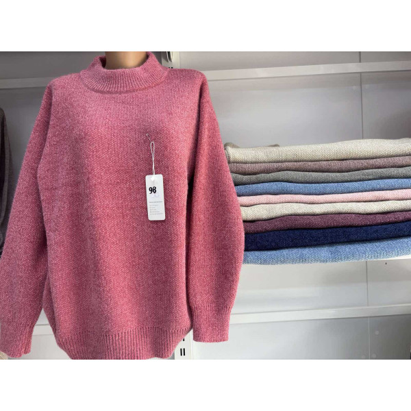 0098-5 мікс кольорів жіночий светр (5 од., розміри напівбатал: 48-52)