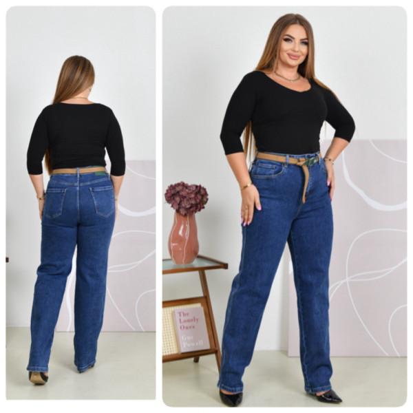 0176 # синие женские джинсы (LADY N, стрейчевые, 6 ед. размеры батал: 30-36) выдача на следующий день