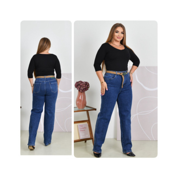 0176 # синие женские джинсы (LADY N, стрейчевые, 6 ед. размеры батал: 30-36) выдача на следующий день