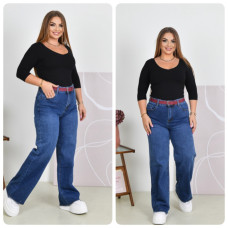 0179-2 # сині жіночі джинси палаццо (LADY N, стрейчові, 6 од. розміри напівбатал: 28-33) видача наступного дня