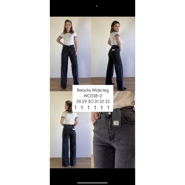 0338-2 # чорні жіночі джинси (RELUCKY, стрейчові, 6 од. розміри напівбатал: 28-33) видача наступного дня