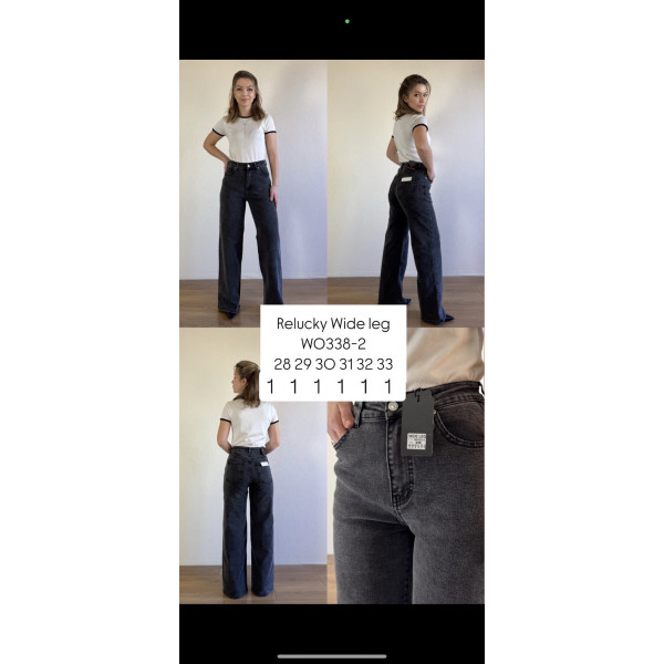 0338-2 # чорні жіночі джинси (RELUCKY, стрейчові, 6 од. розміри напівбатал: 28-33) видача наступного дня