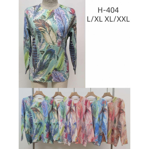 0404 мікс квітів жіночий светр (5 од., розміри напівбатал: L-XXL)