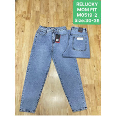 0519-2# блакитні жіночі джинси мом (Relucky, 6 од., розміри батал: 30-36) видача наступного дня