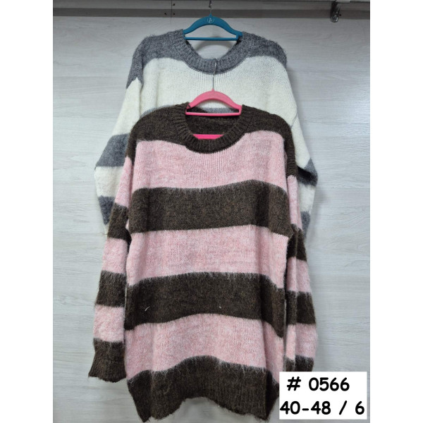 0566* мікс кольорів жіночий светр oversize (6 од., розміри норма: 40-48) видача наступного дня