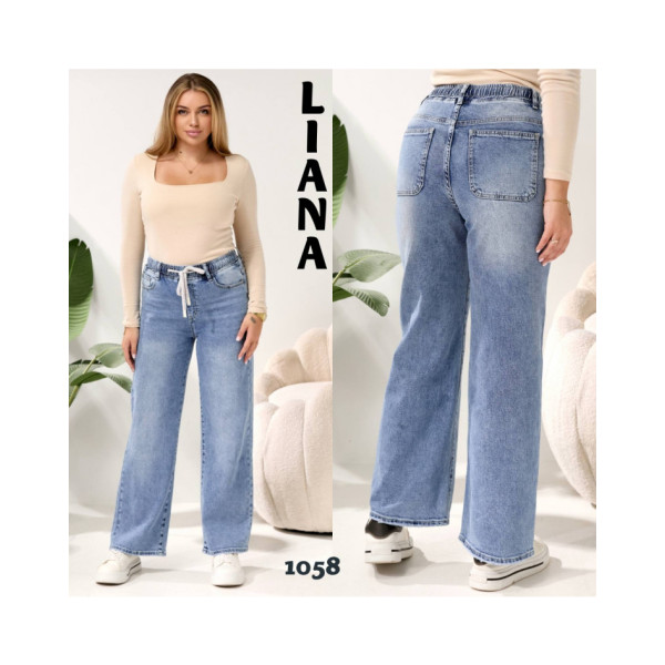 1058# блакитні жіночі джинси, стрейч-коттон (6 од., розміри батал: 30-36) видача наступного дня