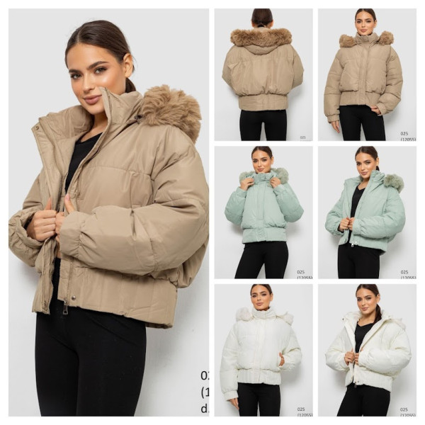 12055* вибір кольору жіноча куртка єврозима (4 од., розміри норма: M-L-XL-2XL) видача наступного дня