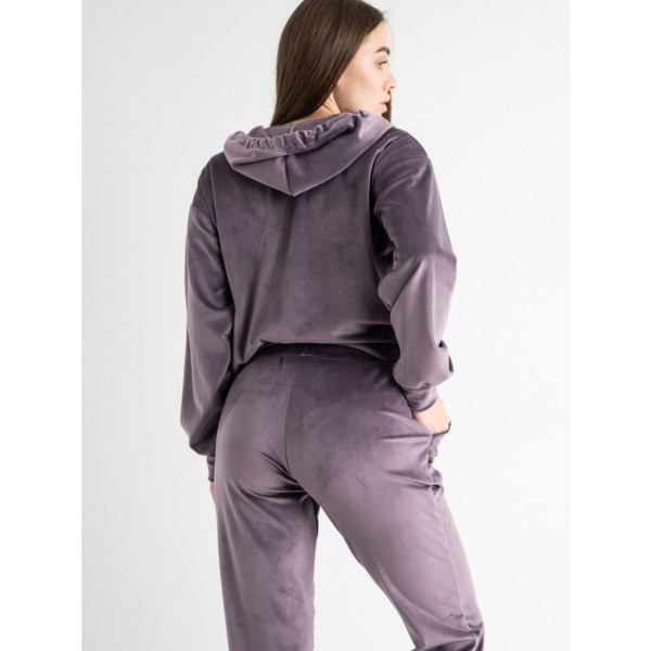0521-111 бузковий жіночий спортивний костюм на манжеті (5'TH AVENUE, велюровий, з капюшоном, 3 од. розміри норма: 42. 44. 46)