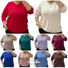 25508 # мікс квітів жіночий светр (кашемір, 6 од., розміри батал: 52/60) видача наступного дня