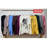 25531 # мікс кольорів жіночий светр (кашемір, 6 од., розміри напівбатал: 48/54) видача наступного дня