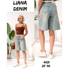 4021# блакитні жіночі капрі (стрейч коттон, 6 од., розміри норма: 25-30) видача наступного дня