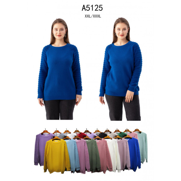 5125* мікс кольорів жіночий светр (Kiss me, 10 од., розміри батал: 2XL-3XL) видача наступного дня
