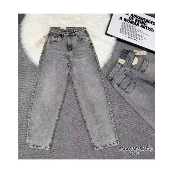 6058# серые женские джинсы vindasion (стрейч коттон, 6 ед, размеры норма: 25-30) выдача на следующий день