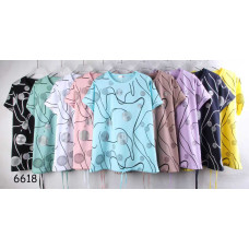 6618# мікс кольорів жіноча футболка (10 од., розміри напівбатал/батал: L-3XL універсальний) видача наступного дня