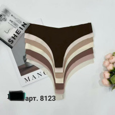8123# мікс квітів жіночі безшовні труси танга (бавовна, еластан, 18 од., розміри норма: S. M. L) видача наступного дня