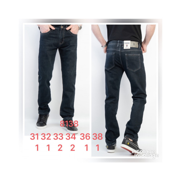 8138 * сині чоловічі джинси (8шт rtrooss, стрейч, розміри норма: 31-38) видача наступного дня